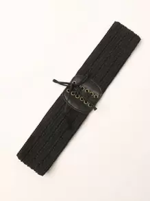 Cinturón con cordón - Negro - Ver 2