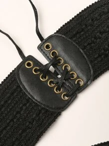 Cinturón con cordón - Negro - Ver 4