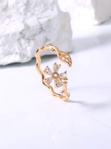 Vòng cửa tay áo Khối Zirconia  Trang trí - Vàng - Xem 4