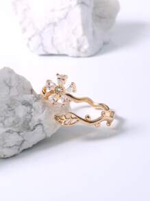 Vòng cửa tay áo Khối Zirconia  Trang trí - Vàng - Xem 5