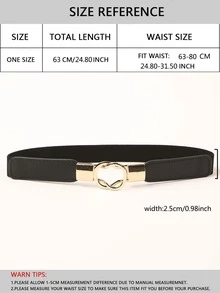 Geo Buckle Corset Belt - Black - View 3