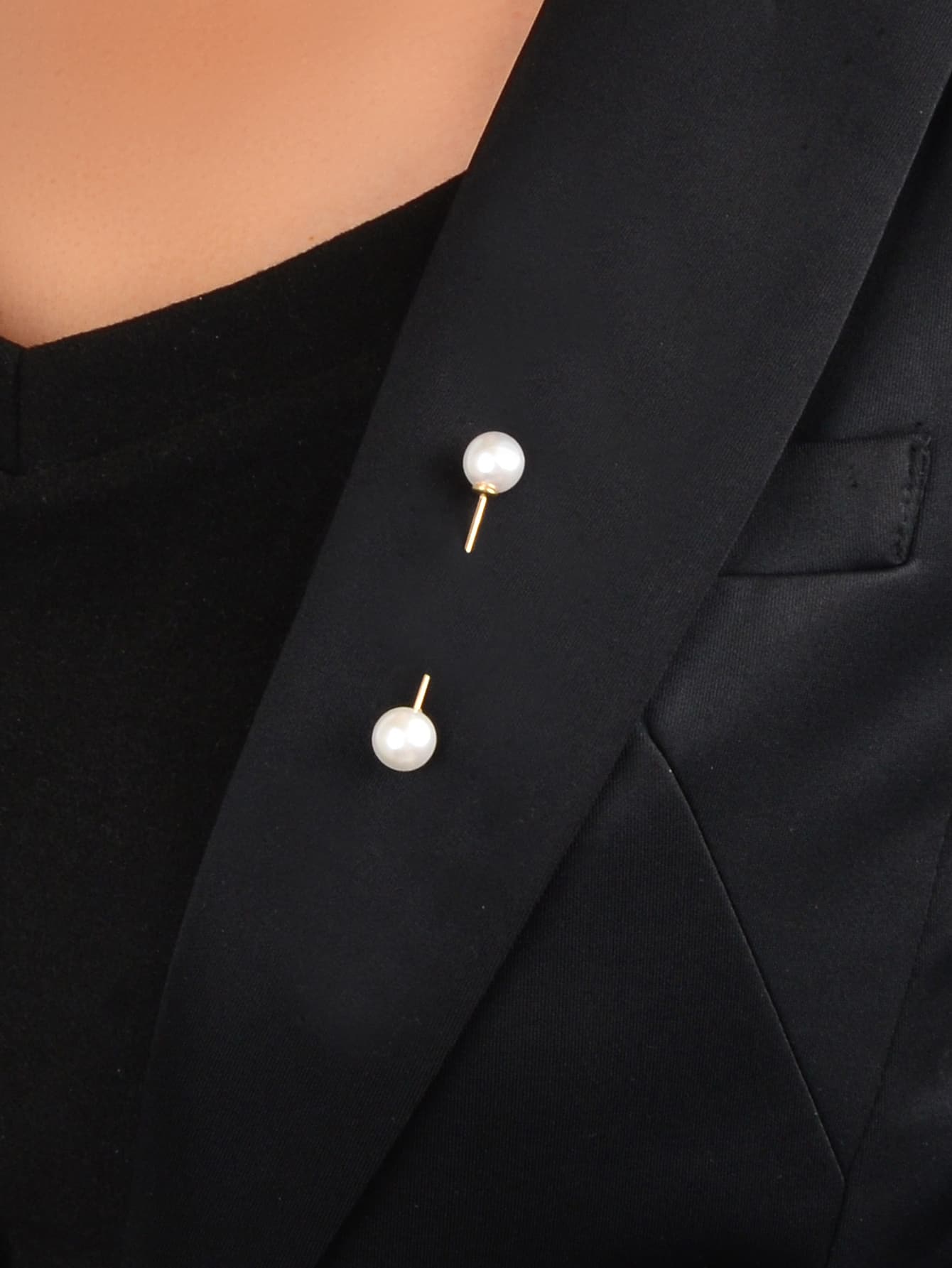 Faux Pearl Decor Brooch - Multicolor - View 1