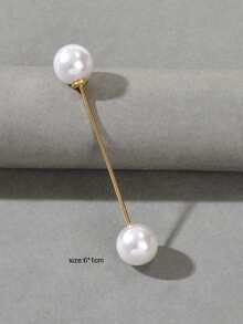 Faux Pearl Decor Brooch - Multicolor - View 3