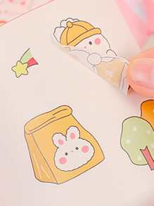 4 piezas Pegatina con estampado de dibujos animados al azar - Multicolor - Ver 5