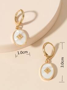 Oval Drop Earrings - Multicolor - View 3