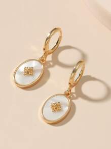 Oval Drop Earrings - Multicolor - View 2