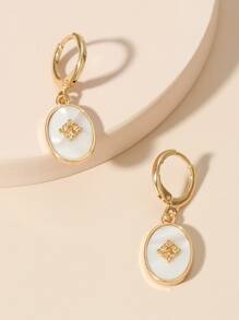 Oval Drop Earrings - Multicolor - View 4