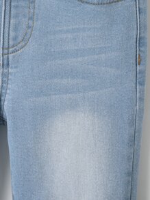 Young Girl Slant Pocket Jeans - Light Wash - View 3
