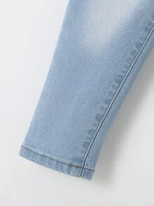 Young Girl Slant Pocket Jeans - Light Wash - View 5