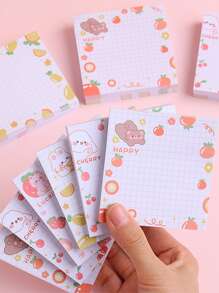 1pc Phim hoạt hình Động vật In Ghi chú dính Ngẫu nhiên - Nhiều màu - Xem 7