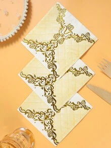 20pcs Metallic Pattern Disposable Napkin - Multicolor - View 2