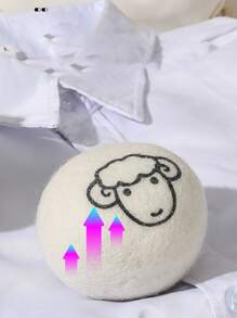 2pcs Sheep Print Laundry Ball - Black and White - View 4