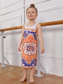 Toddler Girls Allover Print Cover Up - Multicolor - View 5