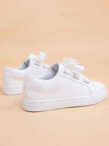 Lace-up Front Skate Shoes - White - View 4