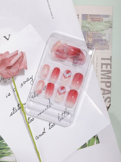 24 miếng dán móng giả Ombre