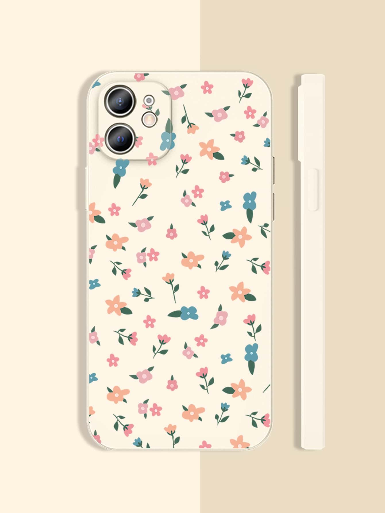 Vỏ điện thoại hình hoa - Màu be - Xem 1