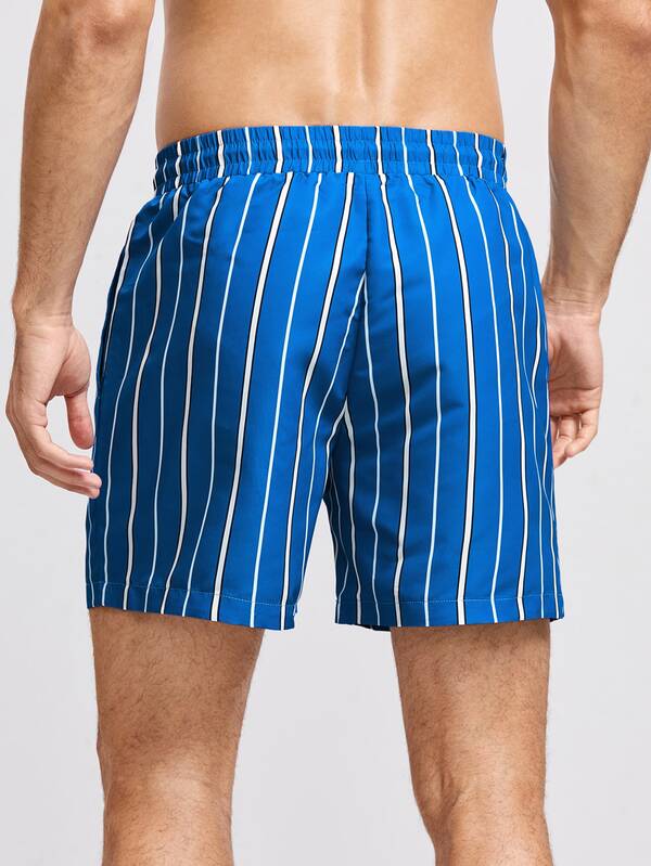 SHEIN Men Drawstring Waist Striped Shorts SHEIN USA