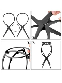 1pc Wig Stand Holder - Black - View 3