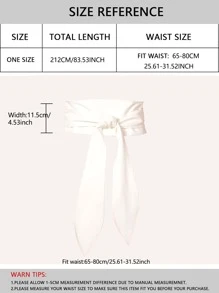 Cinturón con nudo unicolor - Blanco - Ver 4