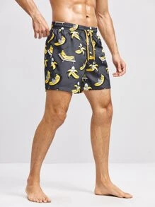 Manfinity RebelGame 男士卡通圖案腰部抽繩短褲 - 彩色 - 查看 4