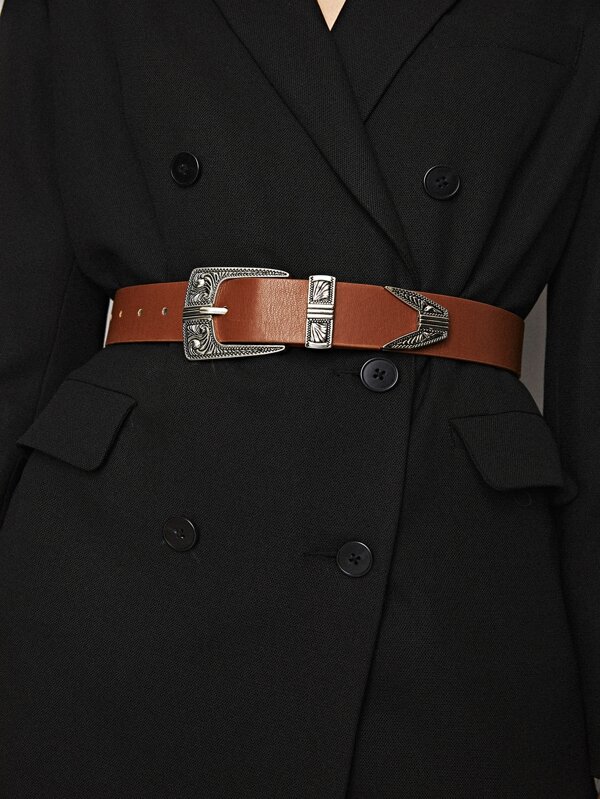 MOTF PREMIUM PU 皮革西部腰带 复古、校园万圣节