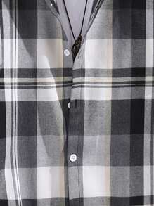 Manfinity Áo khoác Nam Dây kéo Nút phía trước Sọc ca rô Sẵn sàng - Nhiều màu - Xem 6