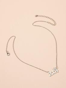 Vòng cổ mặt dây chuyền kỹ thuật số - Bạc - Xem 3