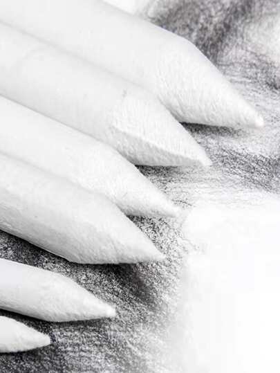 6pcs/Set Blending Smudge Stump Stick Tortillon Sketch Art White Drawing Charcoal Sketching Tool Rice Paper Pen Artist Supplies,Mother's Day,Mom's Gift