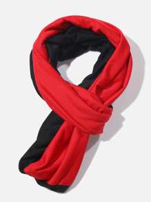 Two Tone Hidden Pocket Infinity Scarf - Multicolor - View 2