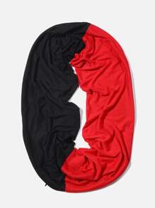 Two Tone Hidden Pocket Infinity Scarf - Multicolor - View 4