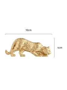 1pc Leopard Print Switch Sticker,Stickers,Wall Decal, Vinyl Decal For Home Decorations,Spring Decoration Items Refresh Your Home,Rama Decoration Stickers - Gold - View 3