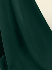 عباءة نسائية قطعة واحدة، وشاح رأس شيفون ناعم ومزين بالخرز الزائف، مناسب للاستخدام اليومي، عمامة حجاب ناعم مناسب للملابس المغطاة - أخضر داكن - مشاهدة 2