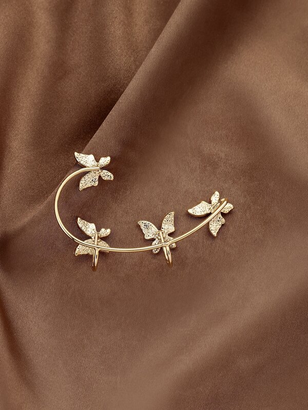 Rhinestone Butterfly Decor Ear Wrap SHEIN USA