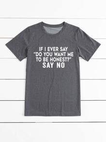 Áo thun Plus size Slogan Giải trí - Màu xám đen - Xem 6