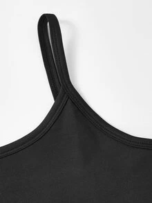 Bộ hai mảnh Gái màu trơn Giải trí - màu đen - Xem 4