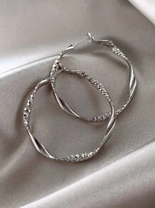 Andkiss 扭結設計圓耳環