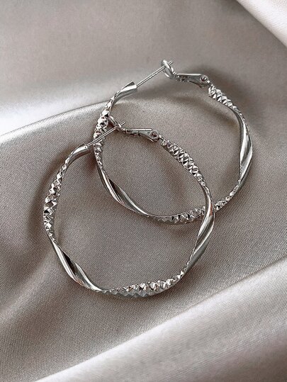 Andkiss 扭結設計圓耳環