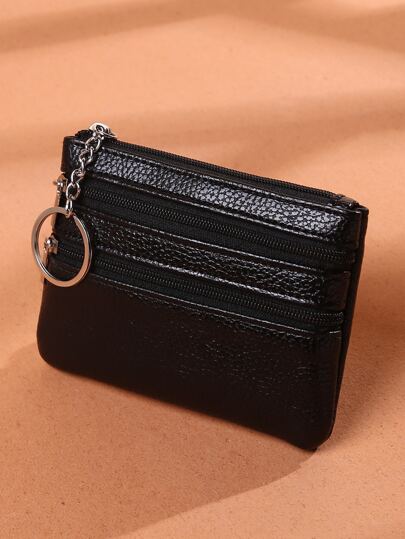 Litchi Embossed Lightweight Fashion For Anniversary For Birthday Gift For Gift White-Collar Workers For Male For Female Keychain Wallet For Women Wallet Mini Wallet Purse Wallet For Men Coin Wallet Travel Wallet