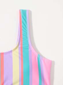 Colorful Stripe Bikini For Summer Beach - Multicolor - View 4