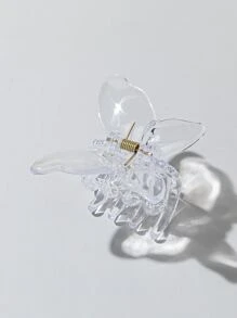 蝴蝶設計髮爪 - 無色 - 查看 2