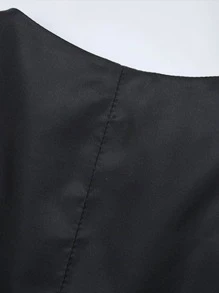 CLOUDSTYLE Men Paisley Print Vest Blazer Without Shirt - Black - View 6