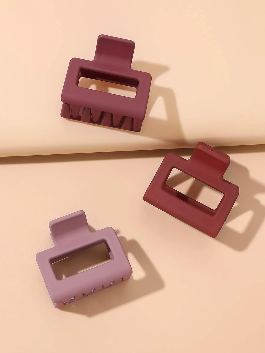 3入組幾何髮爪 - 彩色 - 查看 1