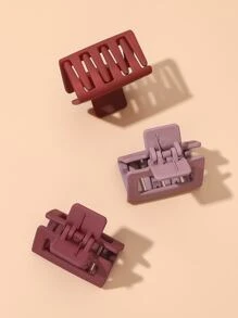 3入組幾何髮爪 - 彩色 - 查看 2