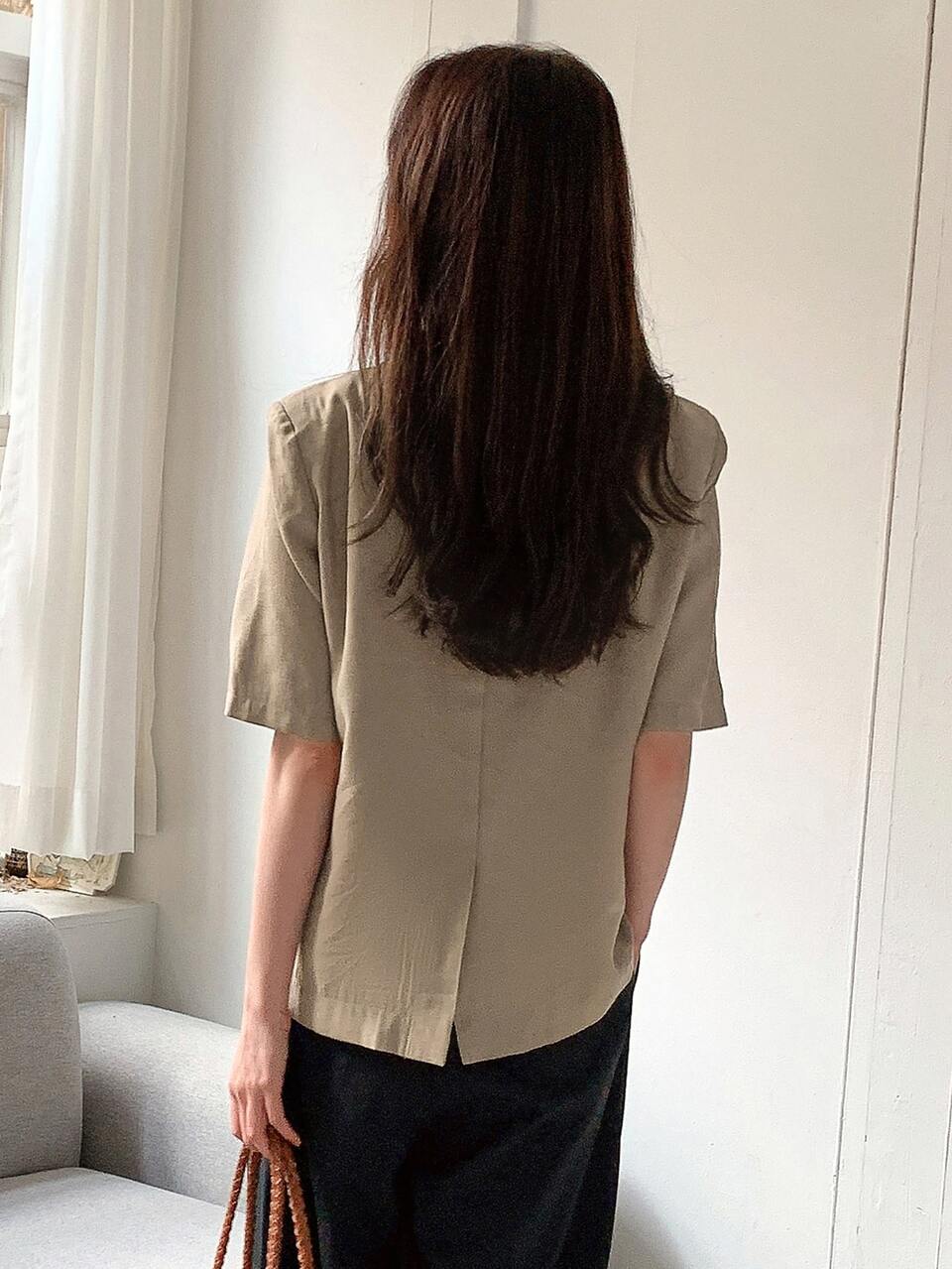 Lapel Neck Button Front Blazer