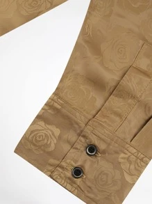 CLOUDSTYLE Men Jacquard Button Up Shirt - Khaki - View 7