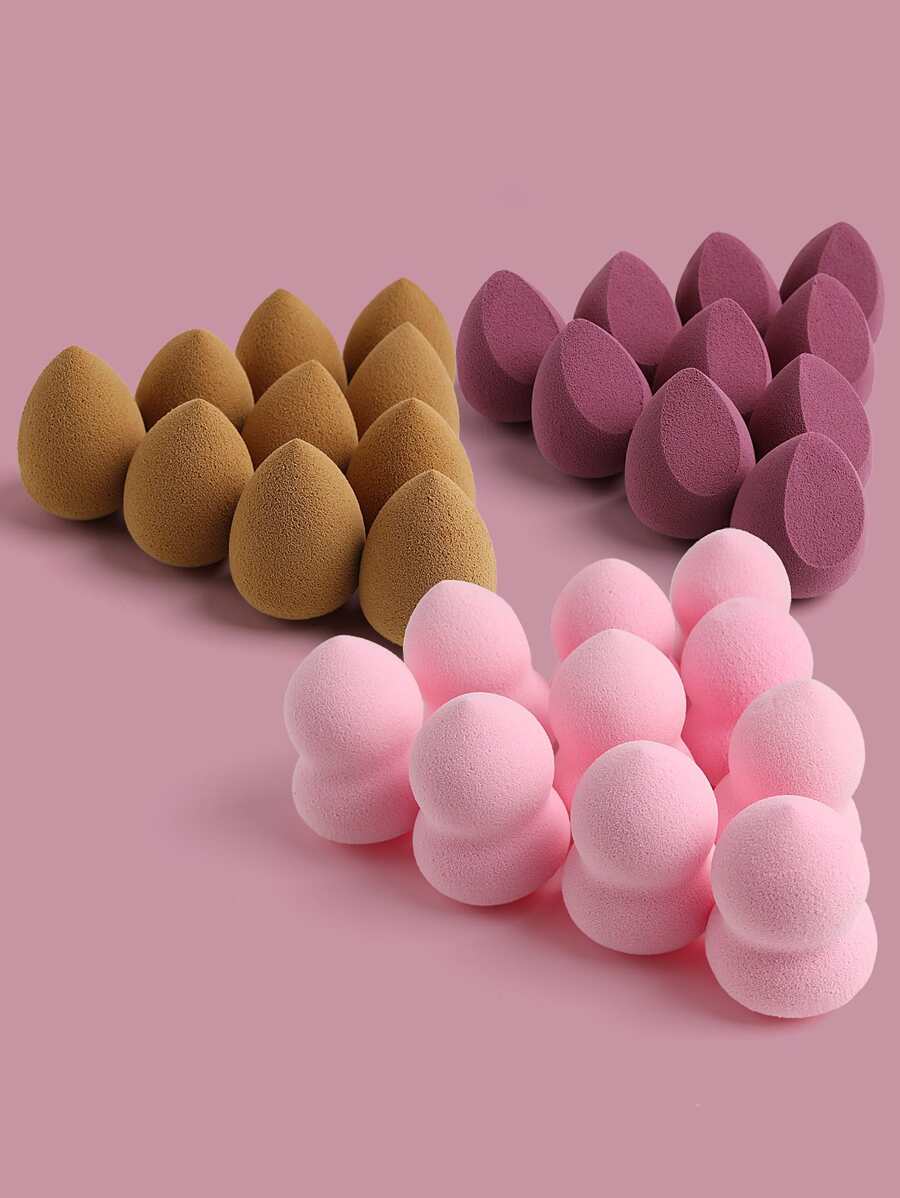 30入組化妝海綿專業化妝粉撲適用於粉底遮瑕膏化妝柔軟海綿粉撲水滴形 - 彩色 - 查看 1