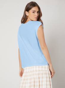 MOTF PREMIUM Camiseta de modal de manga murciélago - Celeste - Ver 2