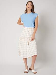 MOTF PREMIUM Camiseta de modal de manga murciélago - Celeste - Ver 3