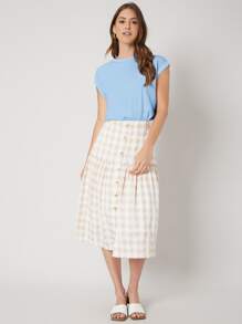 MOTF PREMIUM Camiseta de modal de manga murciélago - Celeste - Ver 4