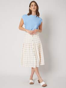 MOTF PREMIUM Camiseta de modal de manga murciélago - Celeste - Ver 5